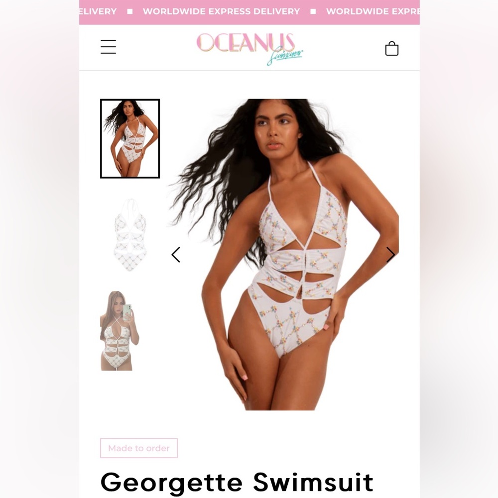 Oceanus the Label Georgette Swimsuit